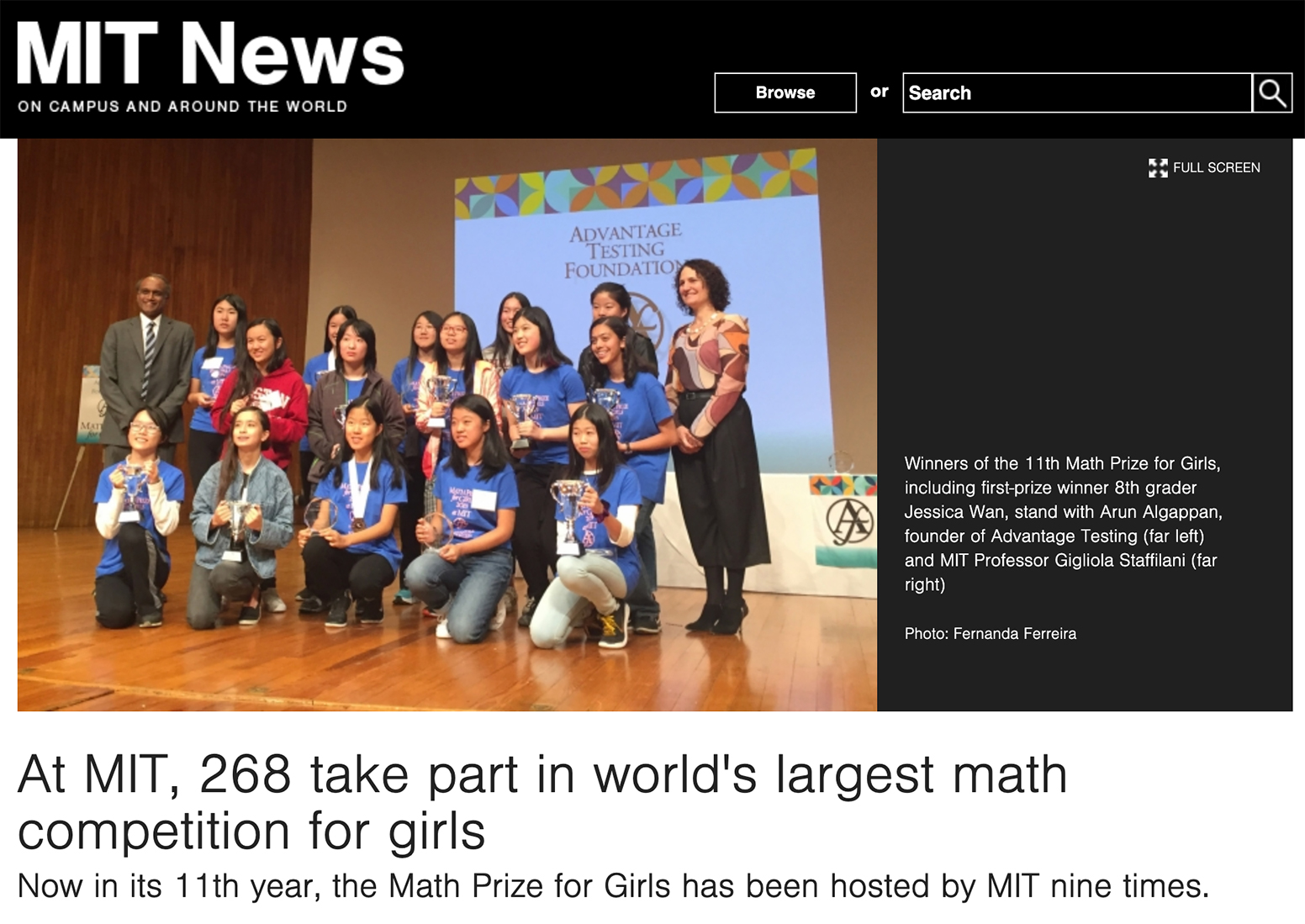 At MIT, 268 take part in world's largest math competition for girls